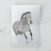 Mare in einer Blizzard Horst Grußkarte Karte (Innenseite)