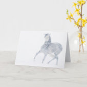 Mare in einer Blizzard Horst Grußkarte Karte (Gelbe Blume)