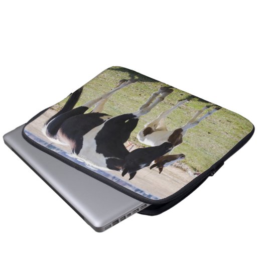 Mare und Filly Walking Laptopschutzhülle (Vorne Knopf)