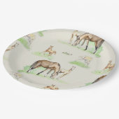 Mare und Pferdefohlen Pappteller (Schrägansicht)