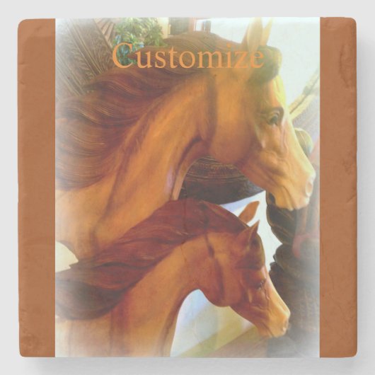 Mare und Pony Thunder_Cove Steinuntersetzer (Vorderseite)