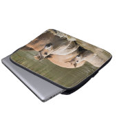 Mare with Foal Crossing a River Laptopschutzhülle (Vorne Knopf)