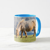 Mare with Foal, Shetland Islands, Schottland Tasse (VorderseiteRechts)