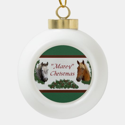 Mare-y Christmas Keramik Kugel-Ornament (Vorderseite)