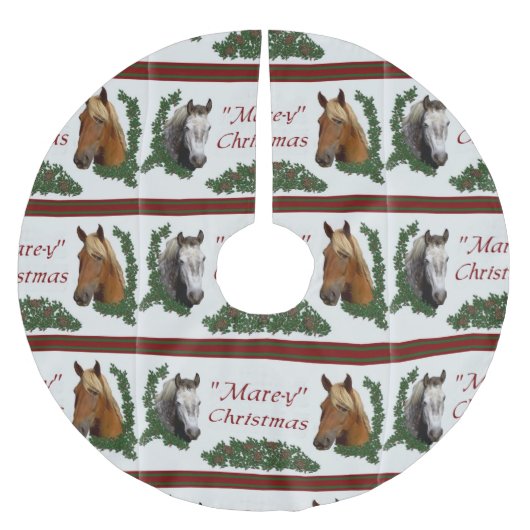 Mare-y Christmas Polyester Weihnachtsbaumdecke (Vorderseite)