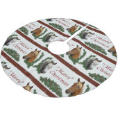 Mare-y Christmas Polyester Weihnachtsbaumdecke (Schrägansicht)