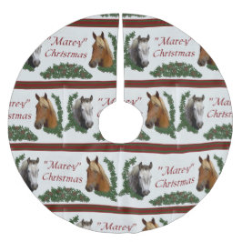 Mare-y Christmas Polyester Weihnachtsbaumdecke