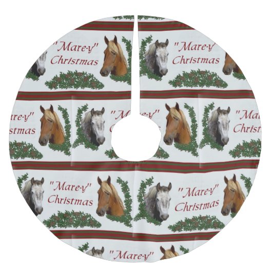 Mare-y Christmas Polyester Weihnachtsbaumdecke (Vorderseite)