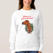 Mare-y Weihnachten! Funny Horse Sweatshirt (Vorderseite)