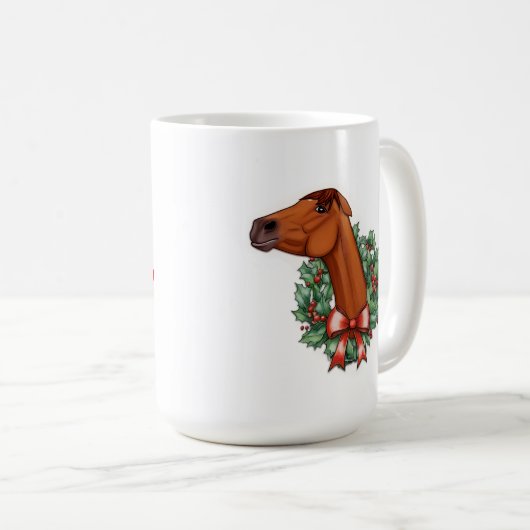 Mare-y Weihnachten! Funny Horse Tasse Große (VorderseiteRechts)