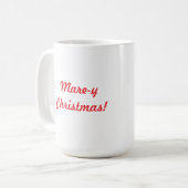 Mare-y Weihnachten! Funny Horse Tasse Große (Vorderseite Links)