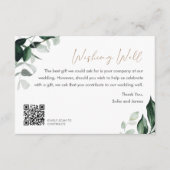 MAREE Greenerity Wedding Wishing Well Honeymoon Fu Begleitkarte (Vorderseite)