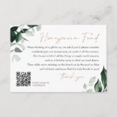 MAREE Greenery Wedding Honeymoon Fund QR Code Begleitkarte (Vorderseite)