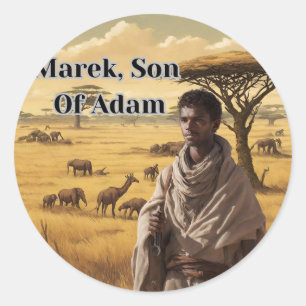 Marek, Sohn von Adam-Aufklebern Runder Aufkleber