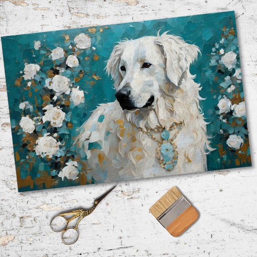 Maremma Livestock Guardian Decoupage Tissue Paper Seidenpapier