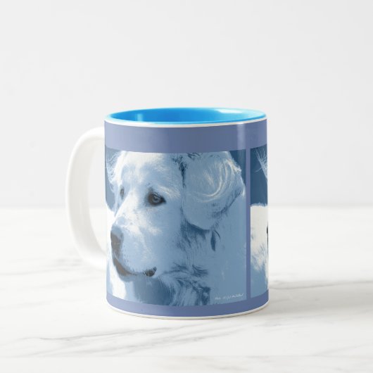 Maremma Schäferhund-Tasse Zweifarbige Tasse (Vorderseite Links)