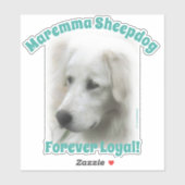 Maremma sheepdog Forever Loyal transparente Aufkle Aufkleber (Blatt)
