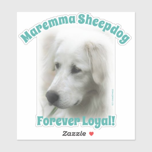 Maremma sheepdog Forever Loyal transparente Aufkle Aufkleber (Blatt)