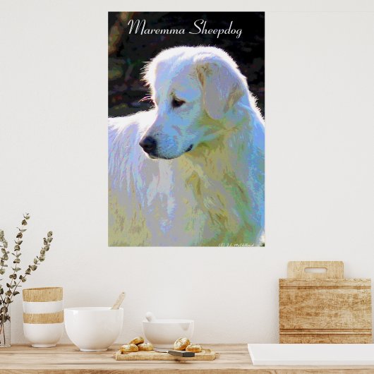 Maremma sheepdog Pop Art Poster (Küche)