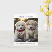 Maremma Sheepdog Welppies Christmas Jumpers Card Karte (Gelbe Blume)