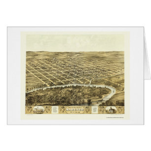 Marengo, IA panoramische Karte - 1868