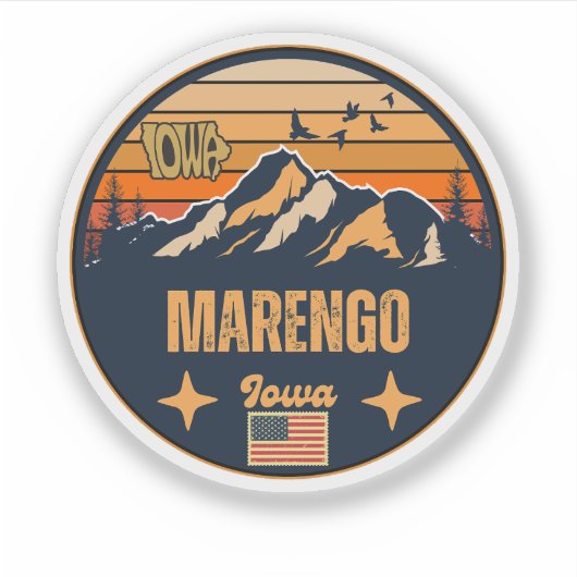 Marengo, Iowa Aufkleber (Vorderseite)