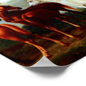 Mares in einer Flusslandschaft von George Stubbs Poster (Ecke)