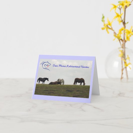 Mares on Hill - Blue Karte (Gelbe Blume)