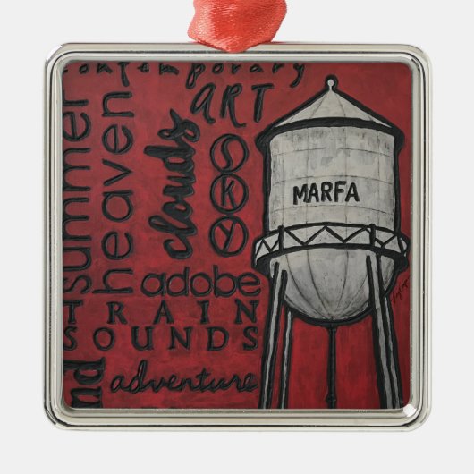 Marfa Holiday Ornament Aus Metall (Vorne)