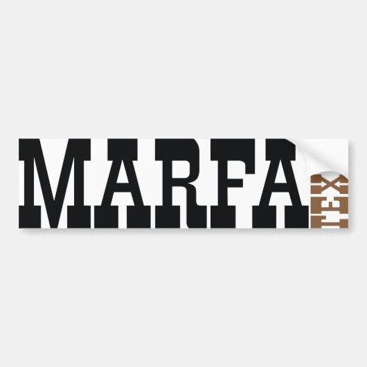 Marfa Texas Autoaufkleber (Vorne)