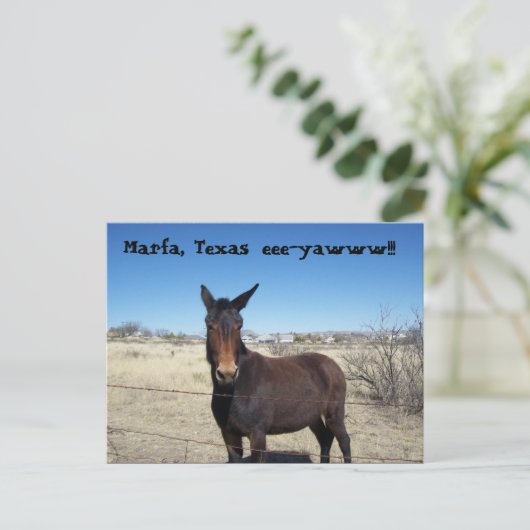 Marfa, Texas, eee-yawww!!! Postkarte (Stehend Vorderseite)
