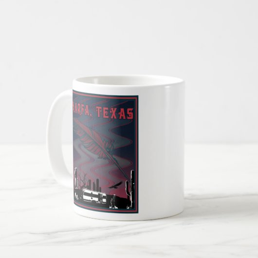 Marfa, Texas-Kaffee-Tasse Kaffeetasse (Vorderseite Links)