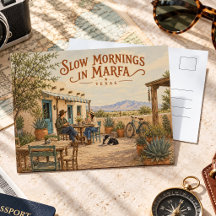 Marfa Texas Langsame Morgen Vintage Western Wüste