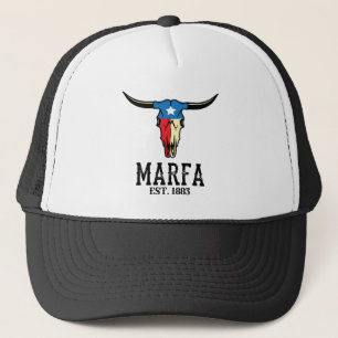 Marfa Texas Stier Longhorn Truckerkappe