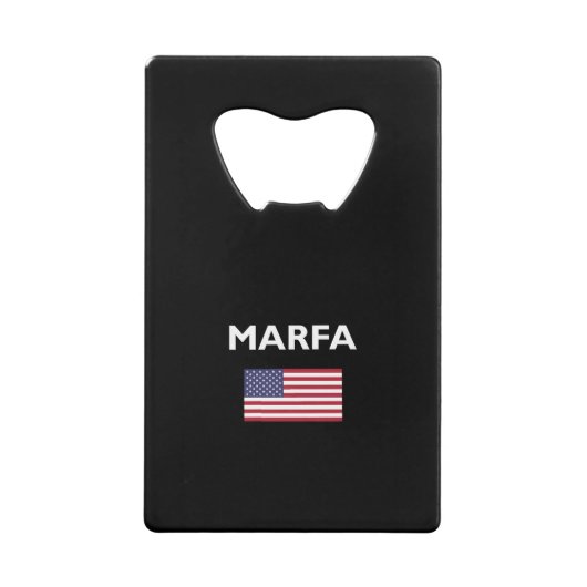Marfa Texas USA American Flag Dark Color Geldbeutel Flaschenöffner (Vorderseite)