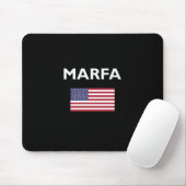 Marfa Texas USA American Flag Dark Color Mousepad (Mit Mouse)