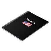 Marfa Texas USA American Flag Dark Color Notizblock (Linke Seite)