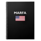 Marfa Texas USA American Flag Dark Color Notizblock (Vorderseite)