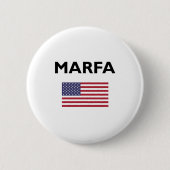 Marfa Texas USA Flag Light Color Button (Vorderseite)
