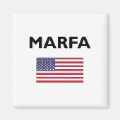 Marfa Texas USA Flag Light Color Magnet (Vorne)
