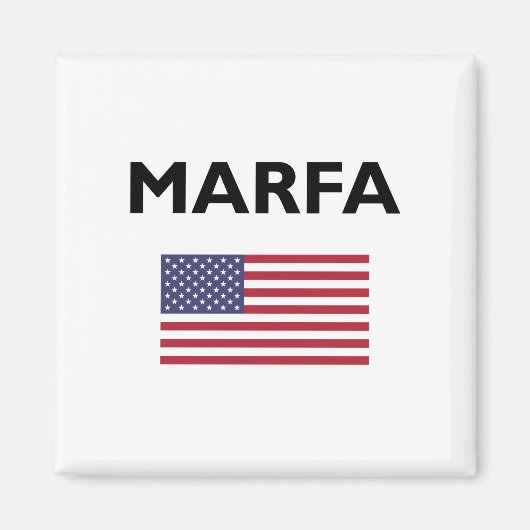 Marfa Texas USA Flag Light Color Magnet (Vorne)