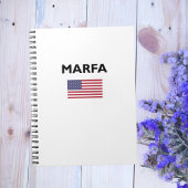 Marfa Texas USA Flag Light Color Notizblock