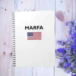 Marfa Texas USA Flag Light Color Notizblock
