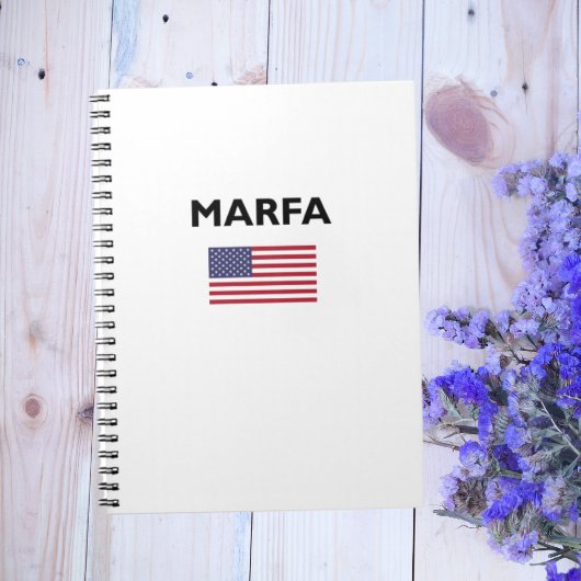 Marfa Texas USA Flag Light Color Notizblock