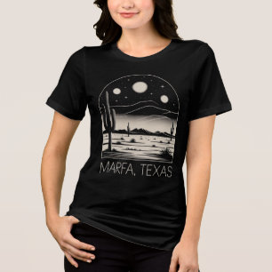 Marfa Texas Wüsten-Retro-Minimalist-T-Shirt Tri-Blend Shirt