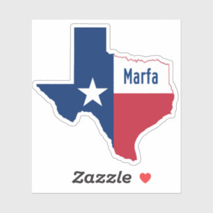 Marfa TX Flag Aufkleber