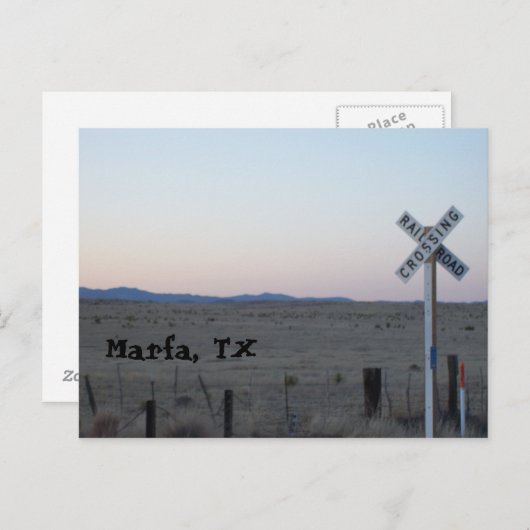Marfa, TX Postkarte (Vorne/Hinten)