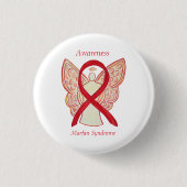 Marfan Syndrom Angel Awareness Ribbon Custom Butto Button (Vorderseite)