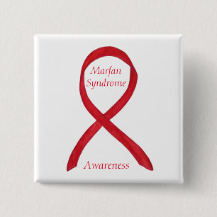 Marfan Syndrome Awareness Ribbon Custom Buttons