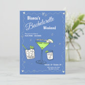 Marg & Matrimony Bachelorette Einladung (Stehend Vorderseite)